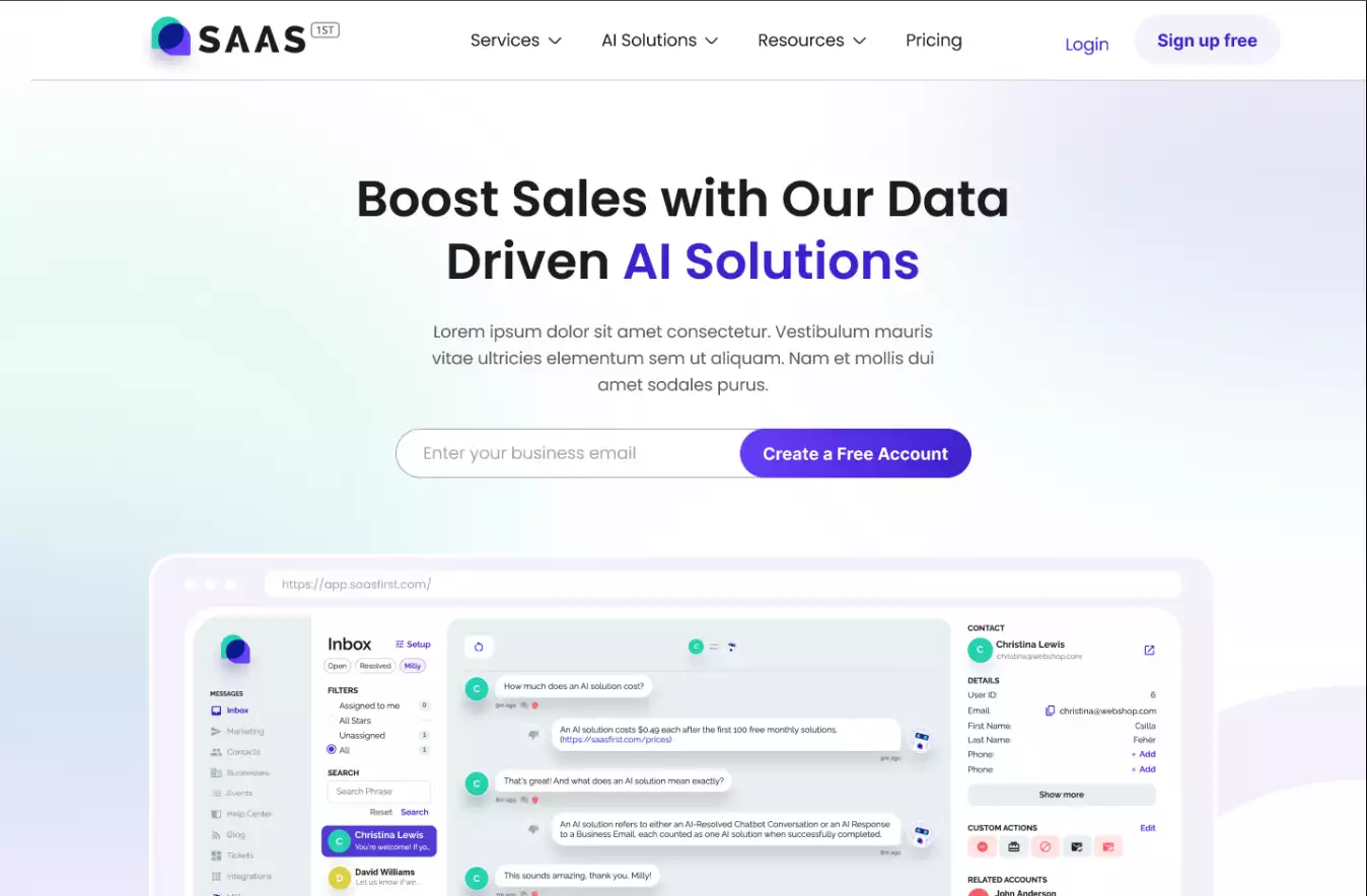 SAAS First data analysis